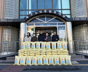 보금자리교회, 북구노인복지관에 쌀 100포대 후원 이미지